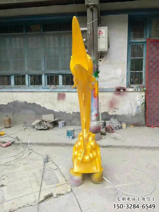仿真剑鱼雕塑 酒店公园雕塑 风景区摆件