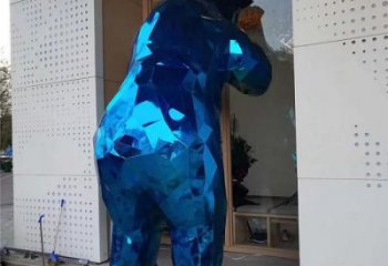 彩绘北极熊雕塑 仿真动物雕塑 步行街摆件