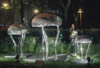 庭院水母雕塑 城市古铜色雕塑 音乐小品