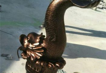 古铜色金鱼雕塑 大型城市雕塑 商业街摆件