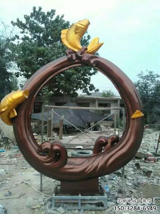 鲤鱼雕塑 公园广场雕塑,玻璃钢动物景观雕塑 鲤鱼雕塑 公园广场雕塑,玻璃钢动物景观雕塑