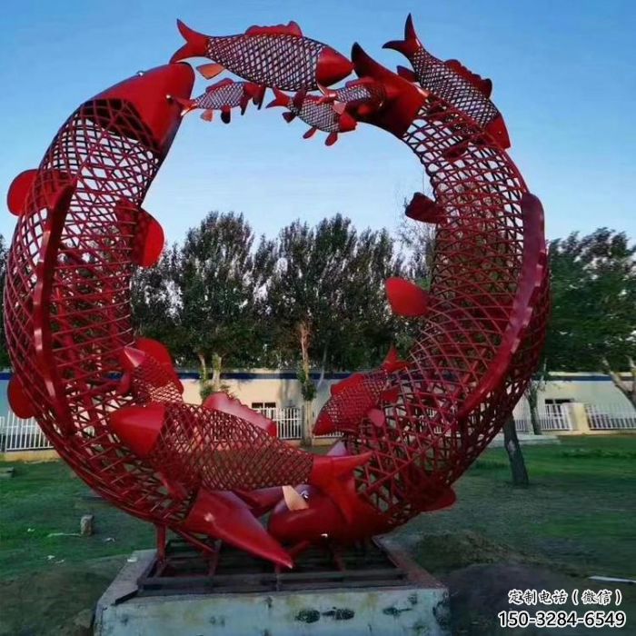 商业街鲤鱼雕塑 售楼处水景雕塑 海洋生物摆件