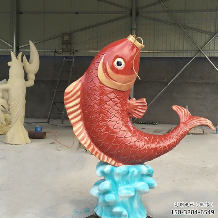 公园鲤鱼雕塑 酒店门口雕塑 彩绘摆件 公园鲤鱼雕塑 酒店门口雕塑 彩绘摆件