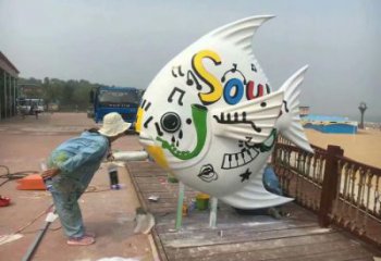 售楼处金鱼雕塑 商业街仿真雕塑 海洋生物摆件