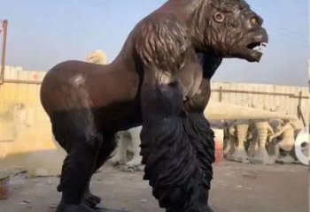 商场黑猩猩雕塑 仿真动物雕塑 店门口小品