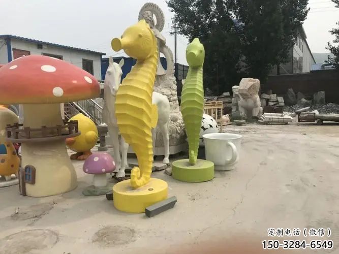 大型海马雕塑 商业街广场雕塑 古铜色摆件 大型海马雕塑 商业街广场雕塑 古铜色摆件