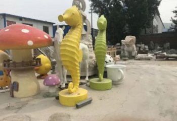 大型海马雕塑 商业街广场雕塑 古铜色摆件