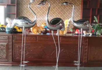 商场火烈鸟雕塑 仿真动物雕塑 店门口小品