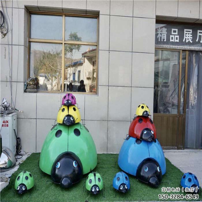 大型瓢虫雕塑制作 步行街宣传雕塑 仿真摆件 大型瓢虫雕塑制作 步行街宣传雕塑 仿真摆件