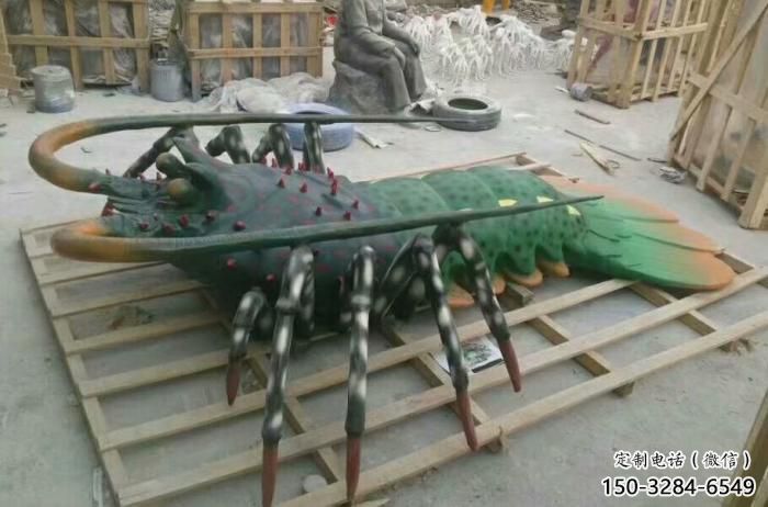 门口龙虾雕塑 售楼处仿真雕塑 彩绘小品 门口龙虾雕塑 售楼处仿真雕塑 彩绘小品