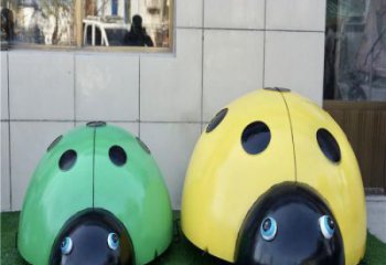 抽象瓢虫雕塑 店门口彩绘雕塑 昆虫摆件