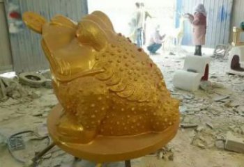 城市金蟾雕塑 风景区彩绘雕塑 抽象摆件