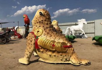 仿真金蟾雕塑 店门口园林雕塑 招财动物小品