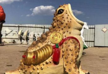 园林金蟾雕塑 田间彩绘雕塑 仿真摆件