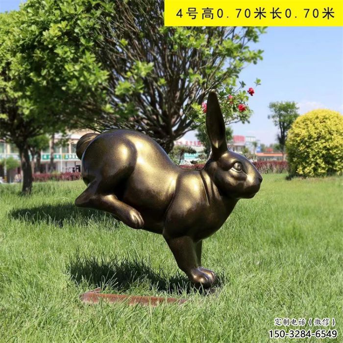 仿古大白兔雕塑 庭院彩绘雕塑 田间小品 仿古大白兔雕塑 庭院彩绘雕塑 田间小品