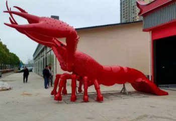 庭院龙虾雕塑 城市古铜色雕塑 生物小品