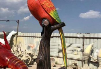 公园鹦鹉雕塑 酒店门口雕塑 彩绘摆件
