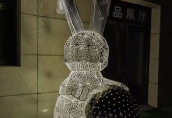 酒店兔子雕塑 庭院仿真雕塑 彩绘小品