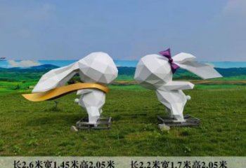 园林兔子雕塑 城市广场雕塑 步行街摆件