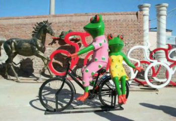 创意青蛙雕塑 步行街店门口雕塑 动物小品