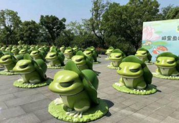 大型青蛙雕塑 步行街宣传雕塑 仿真摆件