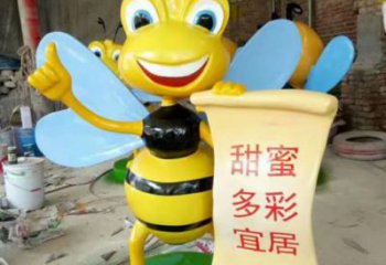 门口蜜蜂雕塑 售楼处仿真雕塑 彩绘小品