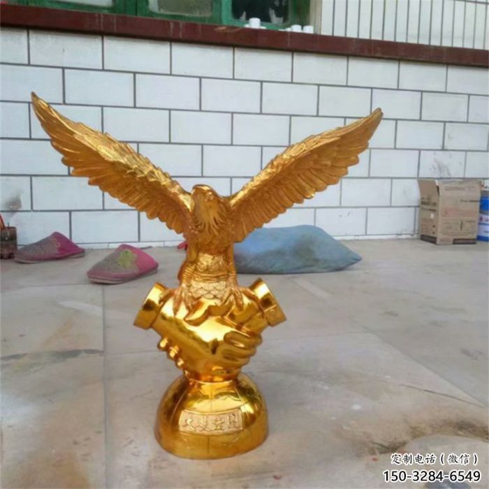 抽象老鹰雕塑 店门口彩绘雕塑 步行街摆件