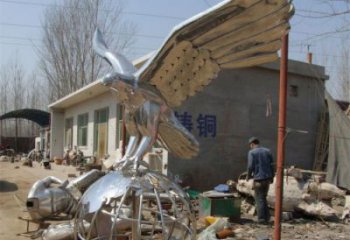 大型老鹰雕塑 商业街广场雕塑 古铜色摆件