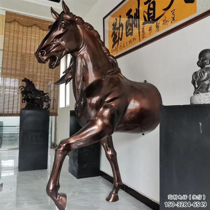 古铜色马头雕塑 大型城市雕塑 商业街摆件 古铜色马头雕塑 大型城市雕塑 商业街摆件
