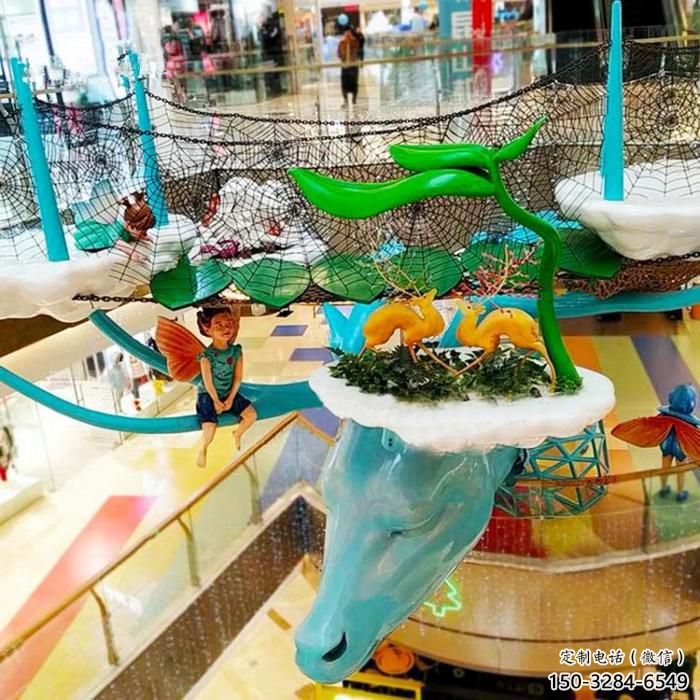 创意鹿头雕塑 步行街店门口雕塑 动物小品