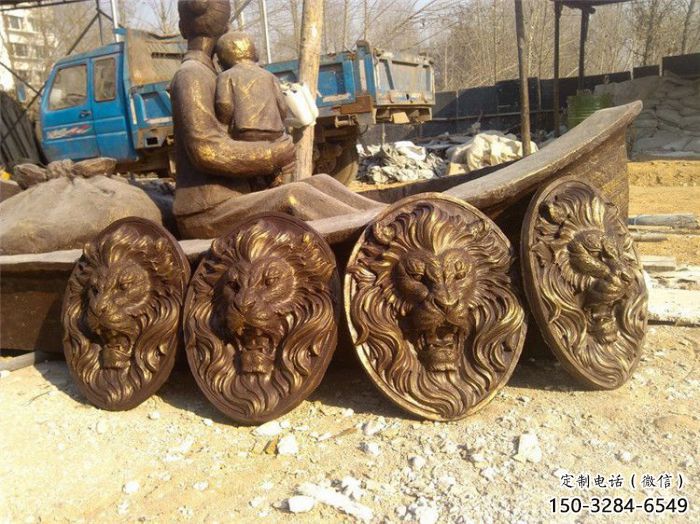 风景区狮子头雕塑 售楼处广场雕塑 仿古摆件