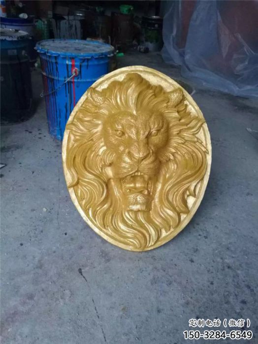 门口狮子头雕塑 售楼处仿真雕塑 彩绘小品 门口狮子头雕塑 售楼处仿真雕塑 彩绘小品