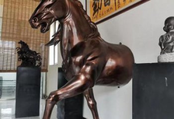 古铜色马头雕塑 大型城市雕塑 商业街摆件
