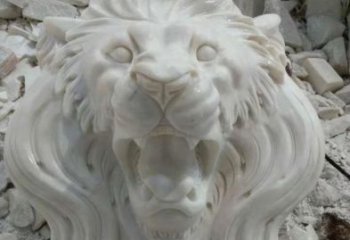 城市狮子头雕塑 风景区彩绘雕塑 抽象摆件