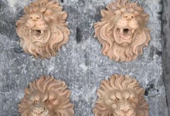 公园狮子头雕塑 酒店门口雕塑 彩绘摆件