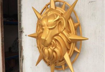 商业街狮子头雕塑 售楼处雕塑 动物摆件