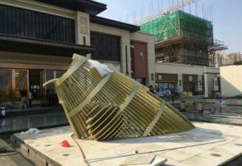 城市鱼尾雕塑 风景区彩绘雕塑 抽象摆件