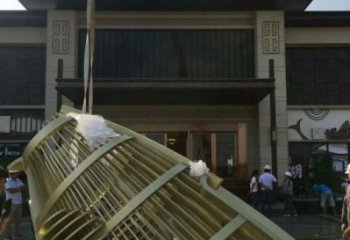售楼处鱼尾雕塑 城市广场雕塑 步行街摆件