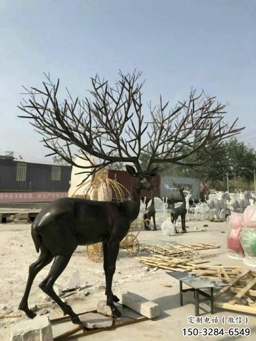 商业街麋鹿雕塑 售楼处雕塑 动物摆件