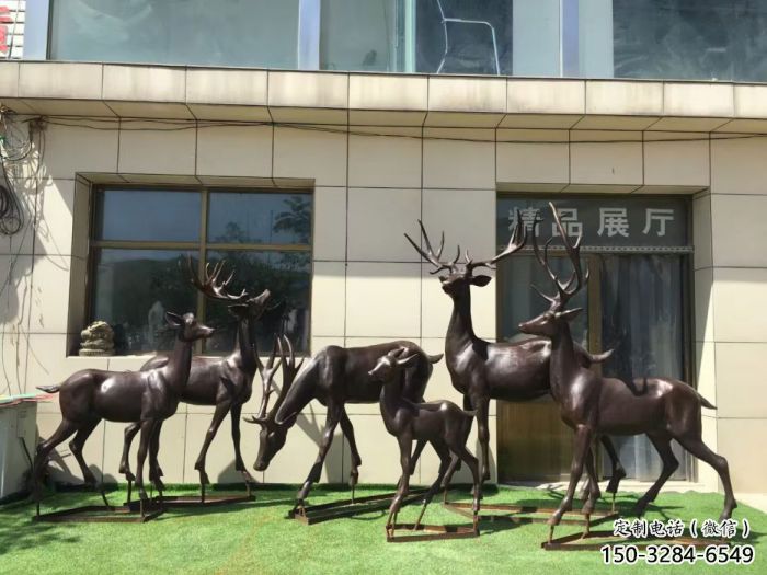 仿古麋鹿雕塑 庭院彩绘雕塑 田间小品 仿古麋鹿雕塑 庭院彩绘雕塑 田间小品