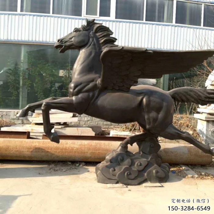 仿古奔马雕塑 庭院彩绘雕塑 田间小品 仿古奔马雕塑 庭院彩绘雕塑 田间小品