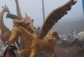 广场飞马雕塑 公园仿真雕塑 抽象摆件