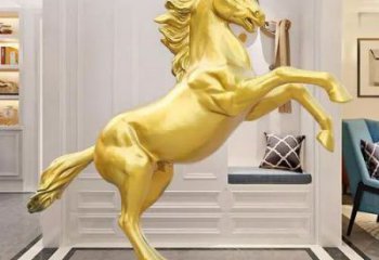 店门口金马雕塑 创意景观雕塑 仿真摆件
