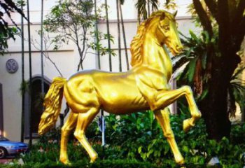 田间金马雕塑 彩绘仿真雕塑 园林摆件