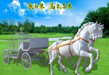 公园白马雕塑 酒店门口雕塑 彩绘摆件