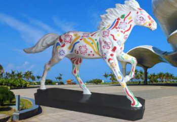 商业街白马雕塑 售楼处雕塑 动物摆件