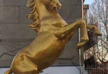 庭院骏马雕塑 城市古铜色雕塑 动物小品