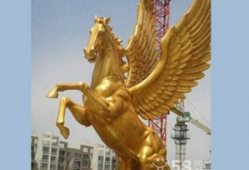 田间马踏飞燕雕塑 彩绘仿真雕塑 园林摆件