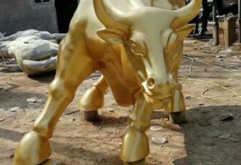 庭院华尔街牛雕塑 城市古铜色雕塑 音乐小品