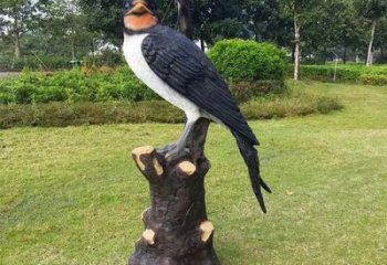 酒店喜鹊雕塑 庭院仿真雕塑 彩绘小品